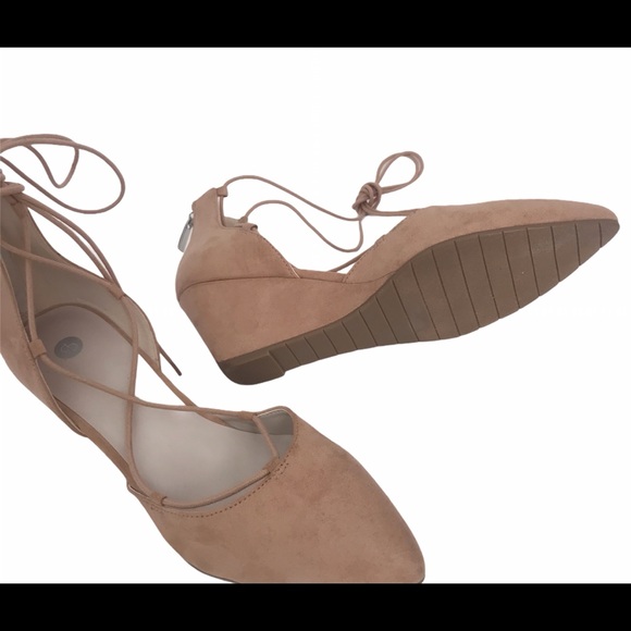 Flats Luna laceup ballet flats,Back Zipper 8 1/2”M - Picture 3 of 6